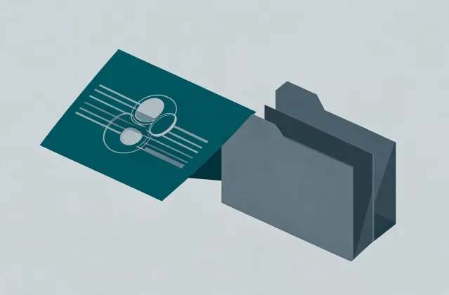 Illustration of a polarized lens specification brief handing off to a quotation folder